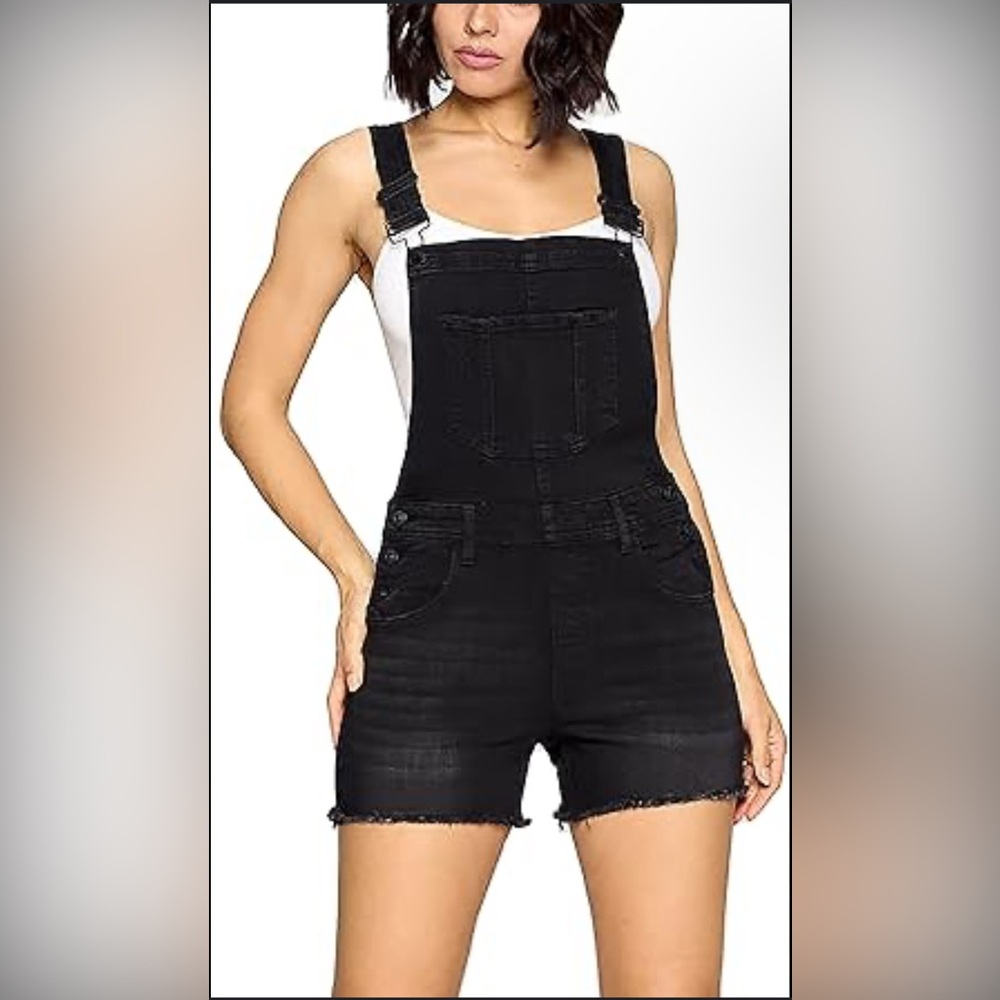 YMI Black Denim Romper